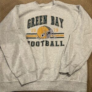 Green Bay Football Gray Sweater